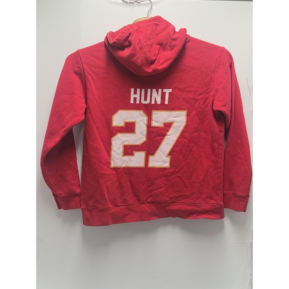 Kansas City Chiefs Red Hooded Red Number 57 "HUNT" Pullover Hoodie - Picture 5 of 7